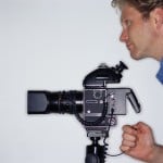 Photographer Holding Shutter Release Cable