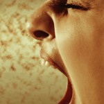 Woman Yawning