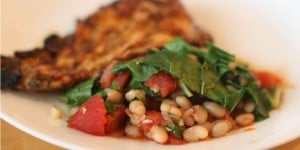chard and beans